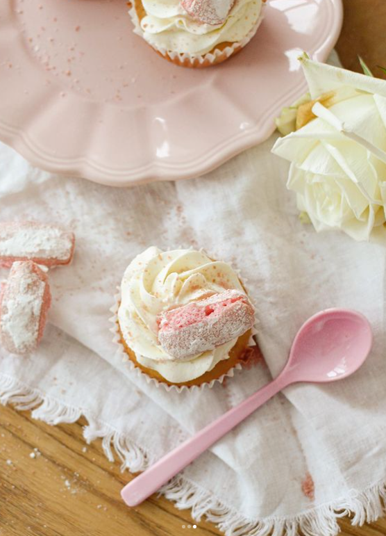 Cupcakes aux Biscuits Rose